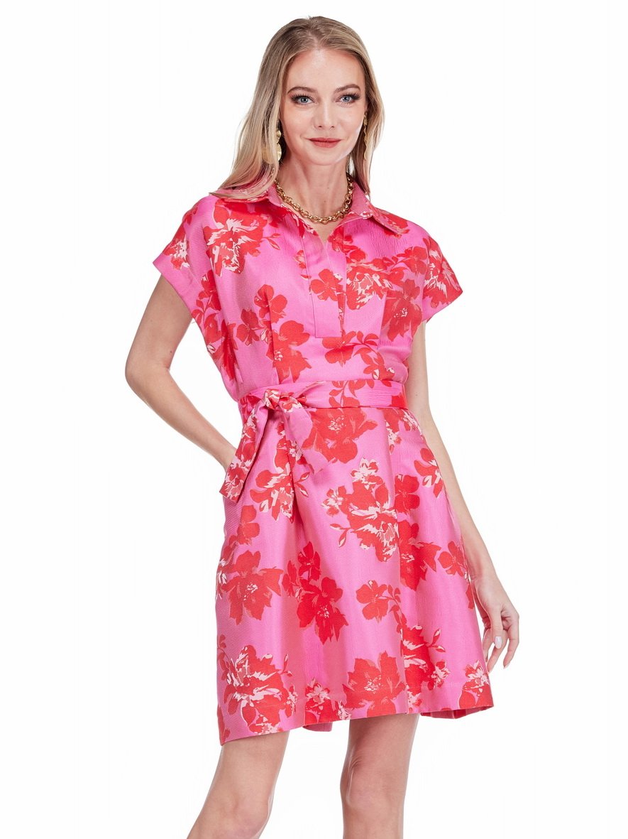 Jade Melody Tam Fit & Darts Dress Romance Brocade