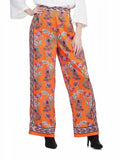 Jade Melody Tam Band Collar Peasant Top/Wide Leg Pleated Pant Set