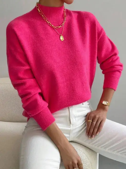 EmberLoom L/S Mock Neck Knit Sweater