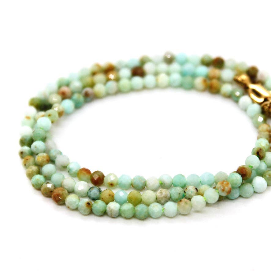 Lizou Short Stone Necklace Opal