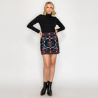 LoveWednesday  Midnight Garden Mini Skirt