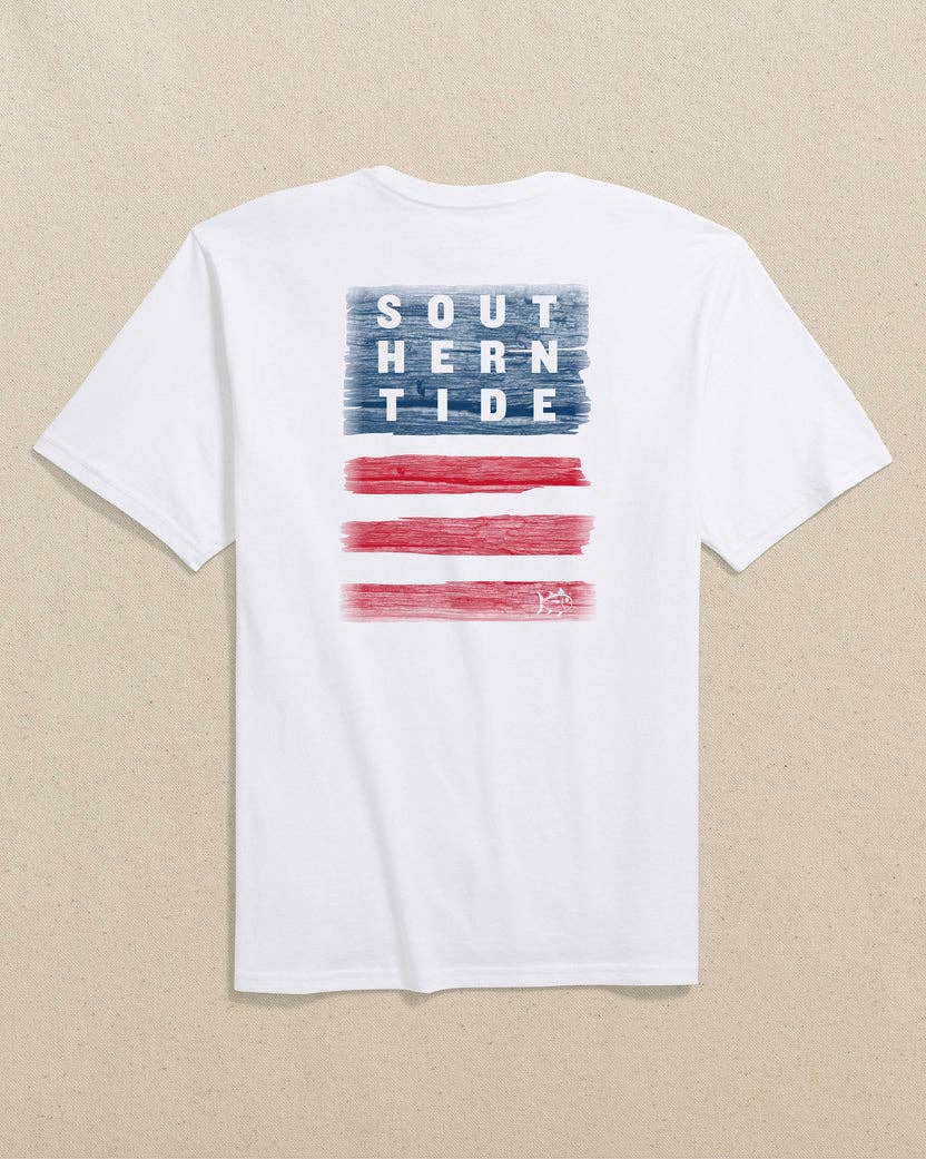 Southern Tide - M SS Americana Wooden Flag Tee