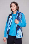 Claire Desjardins Woven Vest Blue Crossings