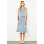 THML - Suede Zipper Skirt