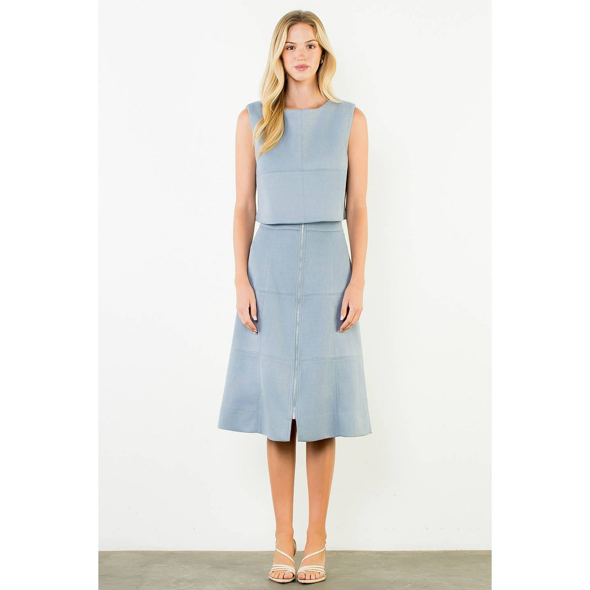 THML - Suede Zipper Skirt