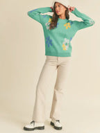 &Merci L/S Flower Pattern Sweater