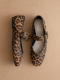 Oasis Society The Soho  Leopard Ballet Fall Flat with Buckle