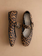 Oasis Society The Soho  Leopard Ballet Fall Flat with Buckle