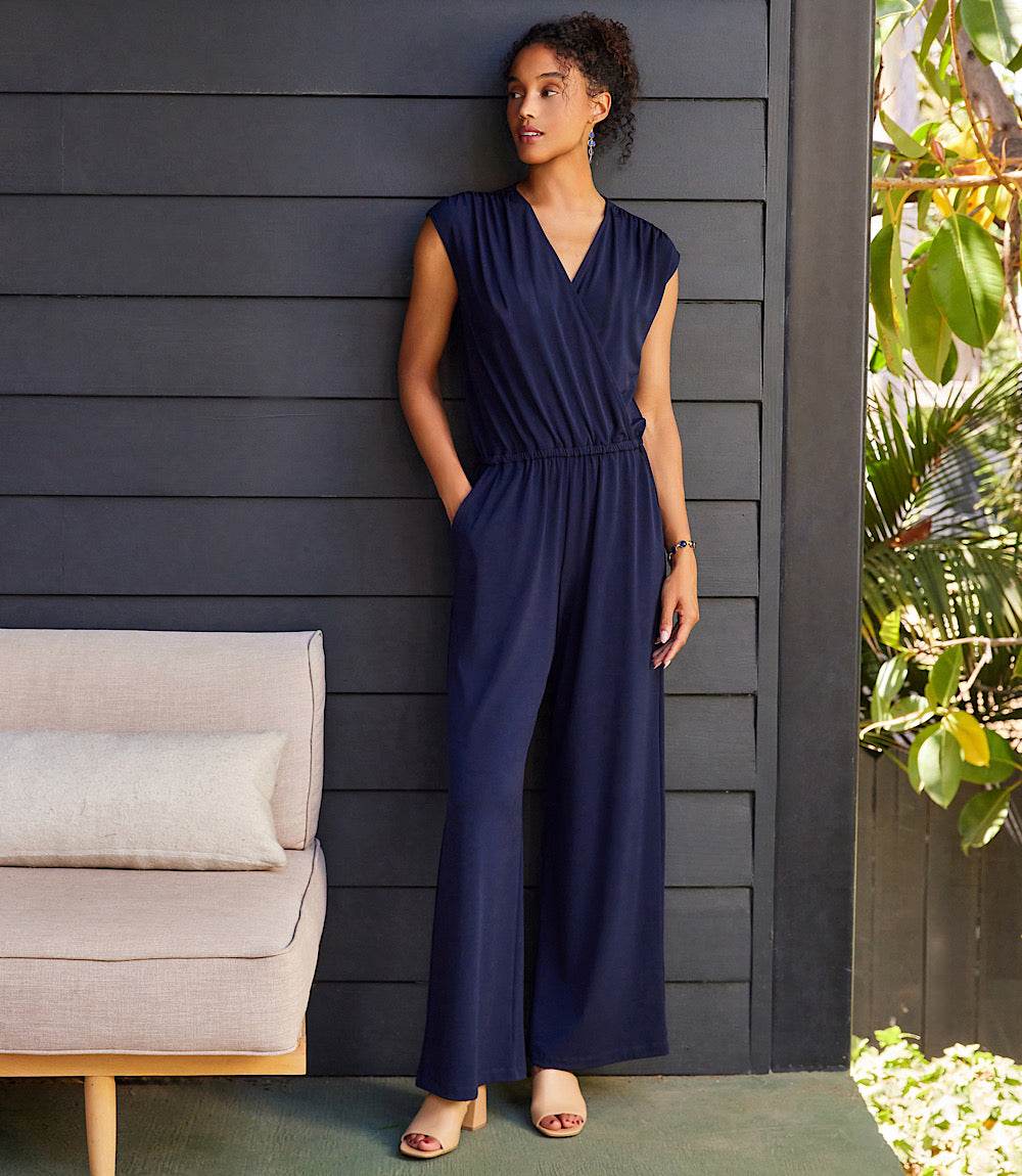 Karen Kane Sleeveless Travel Jersey Jumpsuit
