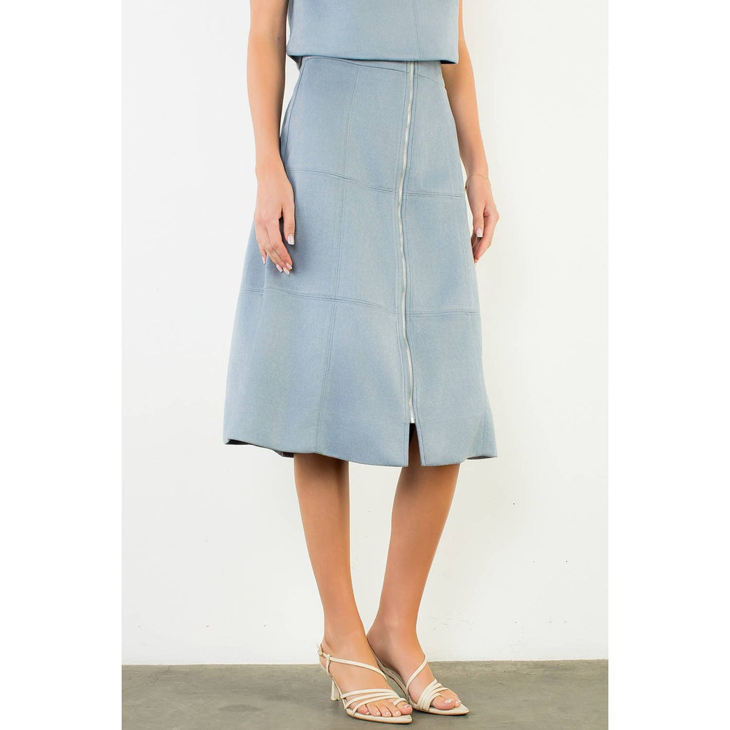 THML - Suede Zipper Skirt