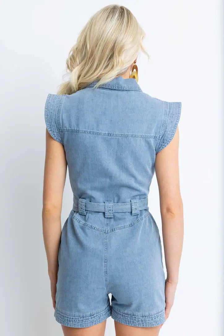 Karlie Denim Pocket Romper