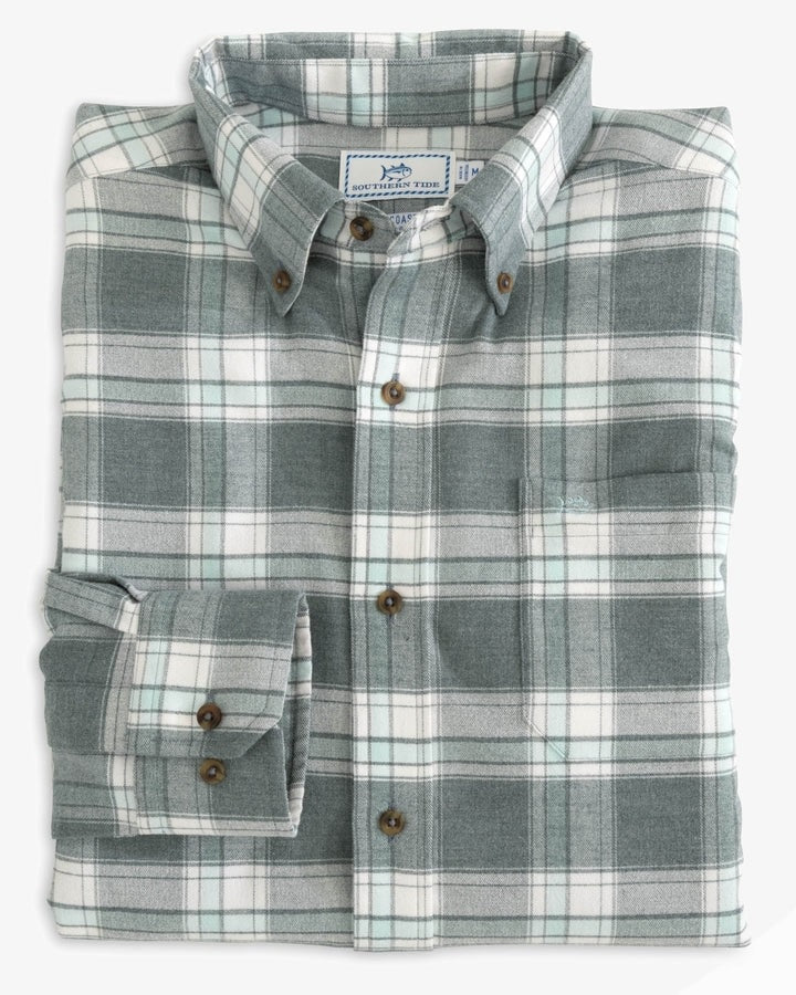 Southern Tide Milton Plaid Intercoastal Flannel Sport Shirt