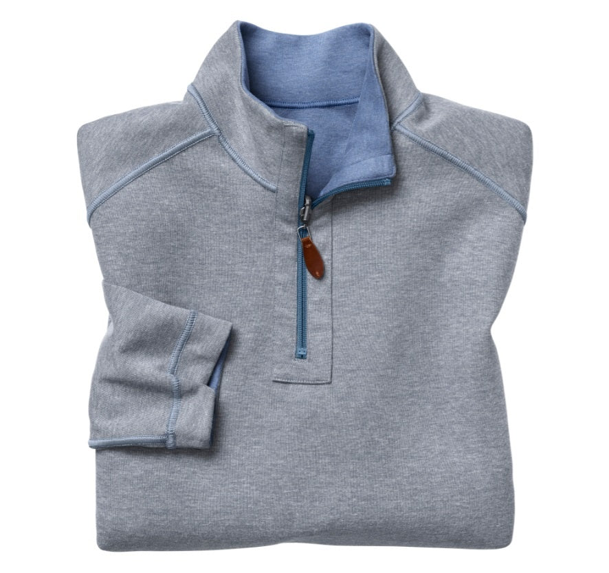 Johnston & Murphy Reversible Solid Quarter Zip