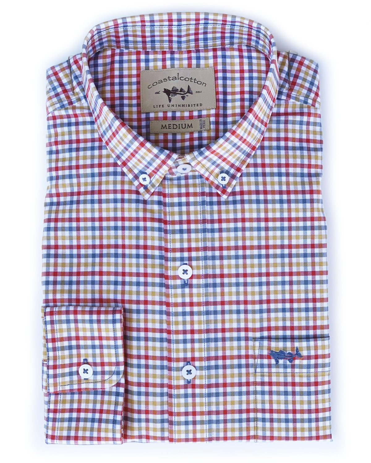 Coastal Cotton Gingham Woven Shirt