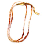 Lizou Short Gradient Stone Necklace Gradient