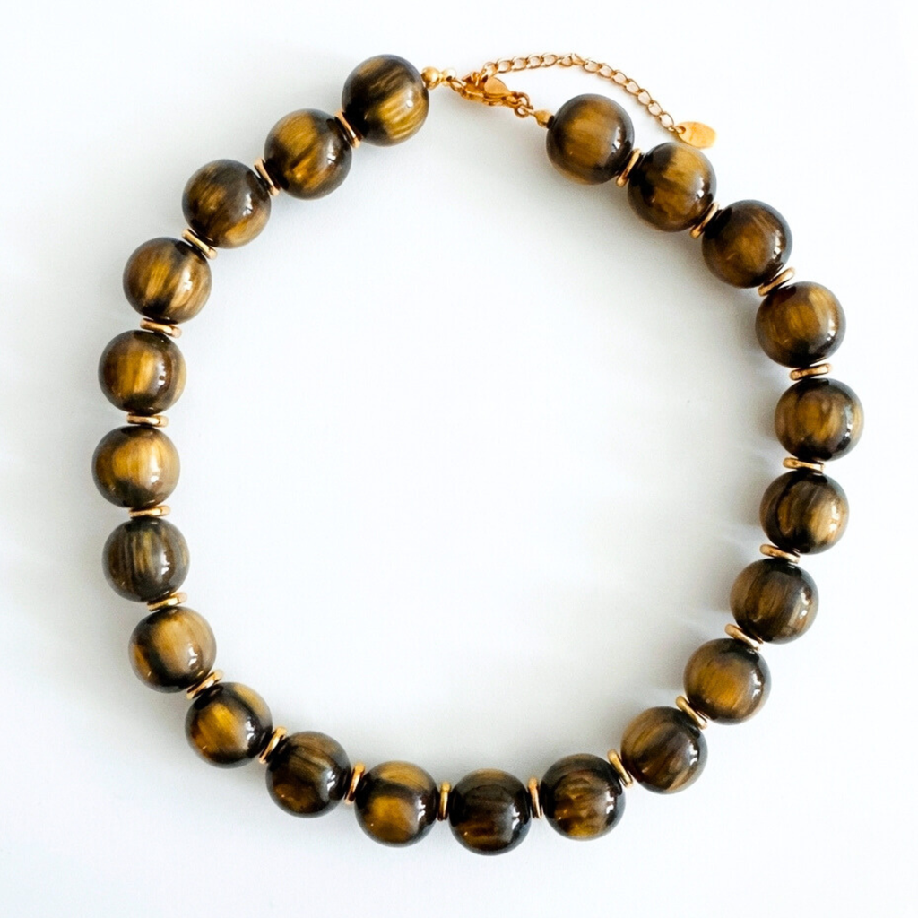 Ellison+Young Bold Sphere Bead Necklace – Polished Statement Strand