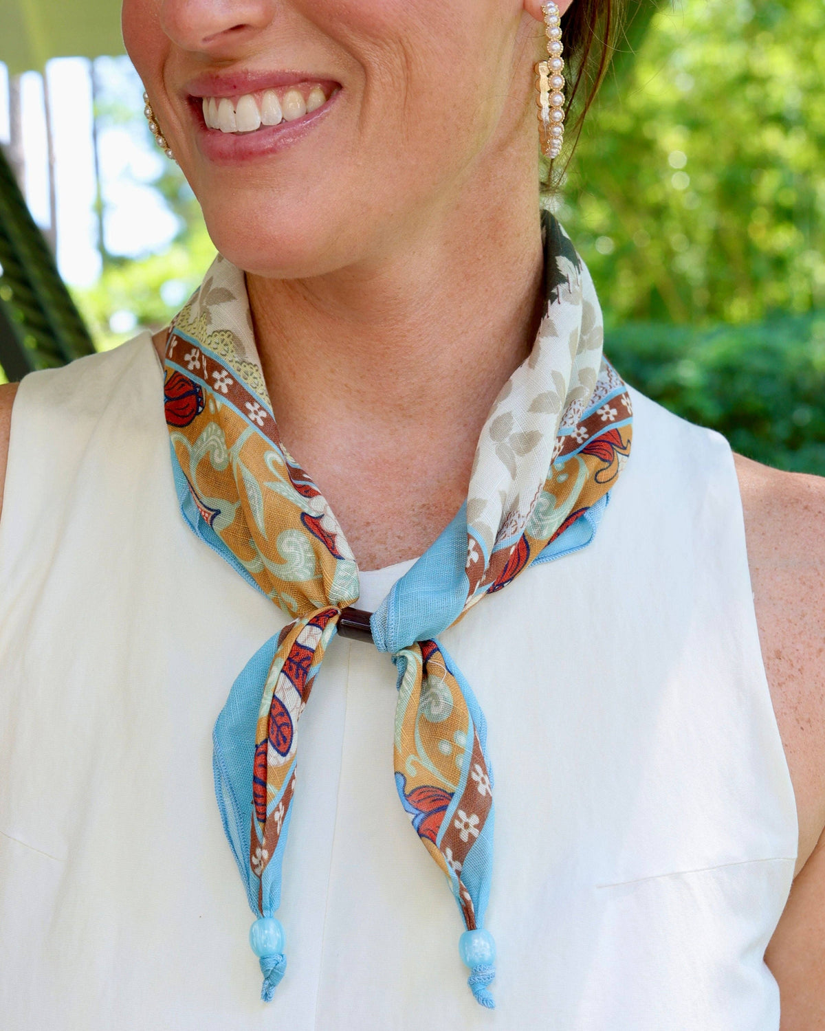 Caroline Hill - Abinger Adjustable Scarf Turquoise