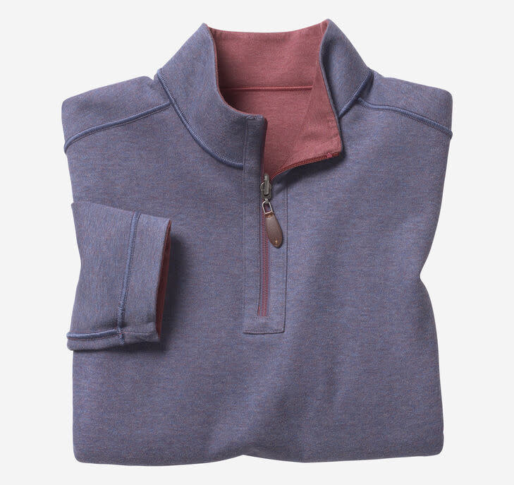 Johnston & Murphy Reversible Solid Quarter Zip