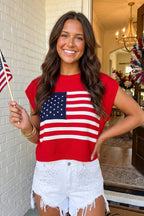 LA Society - LAS Stars and Stripe Dolman Short Sleeve Sweater (S-XL)