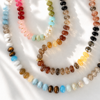 Ellison+Young Color Garden Beaded Necklace – Natural Stone Beads Mix
