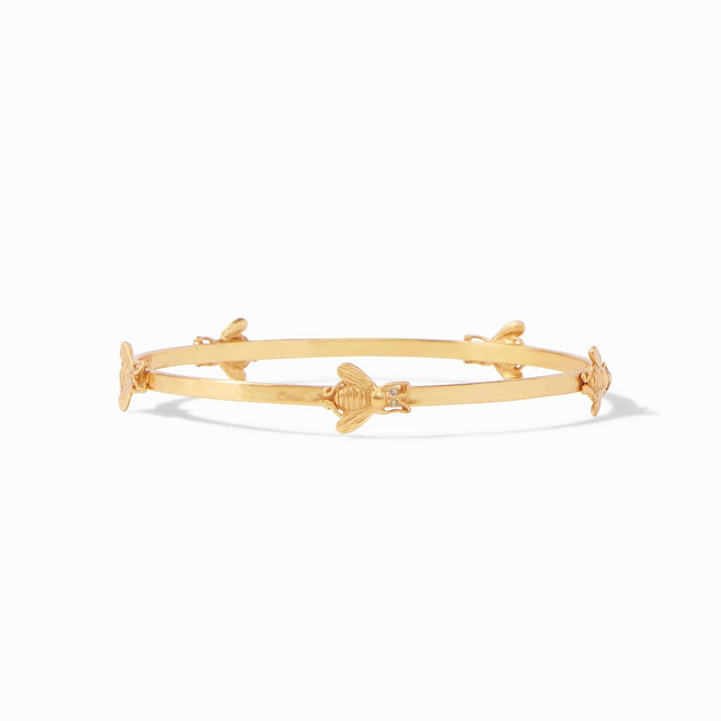 Julie Vos Hammered Gold Bee Bangle