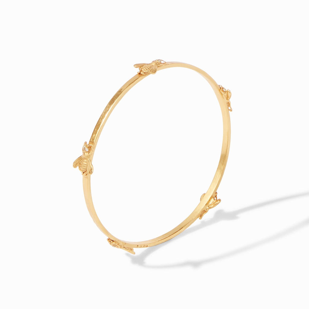 Julie Vos Hammered Gold Bee Bangle