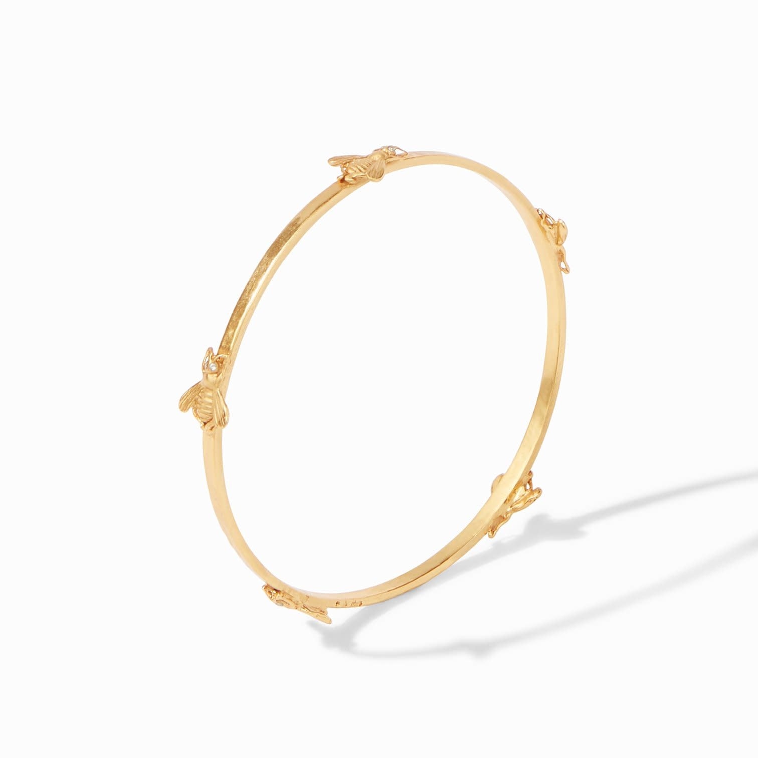 Julie Vos Hammered Gold Bee Bangle