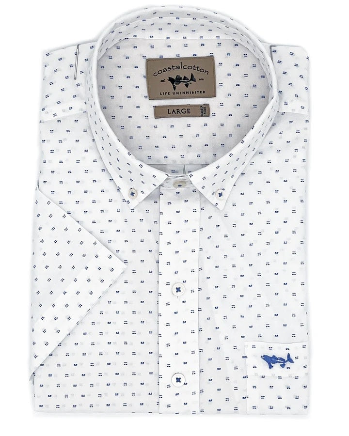 Coastal Cotton Short Sleeve Print Performance Sports Shirt