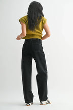 Just Black The Button Down Slim Wide Leg