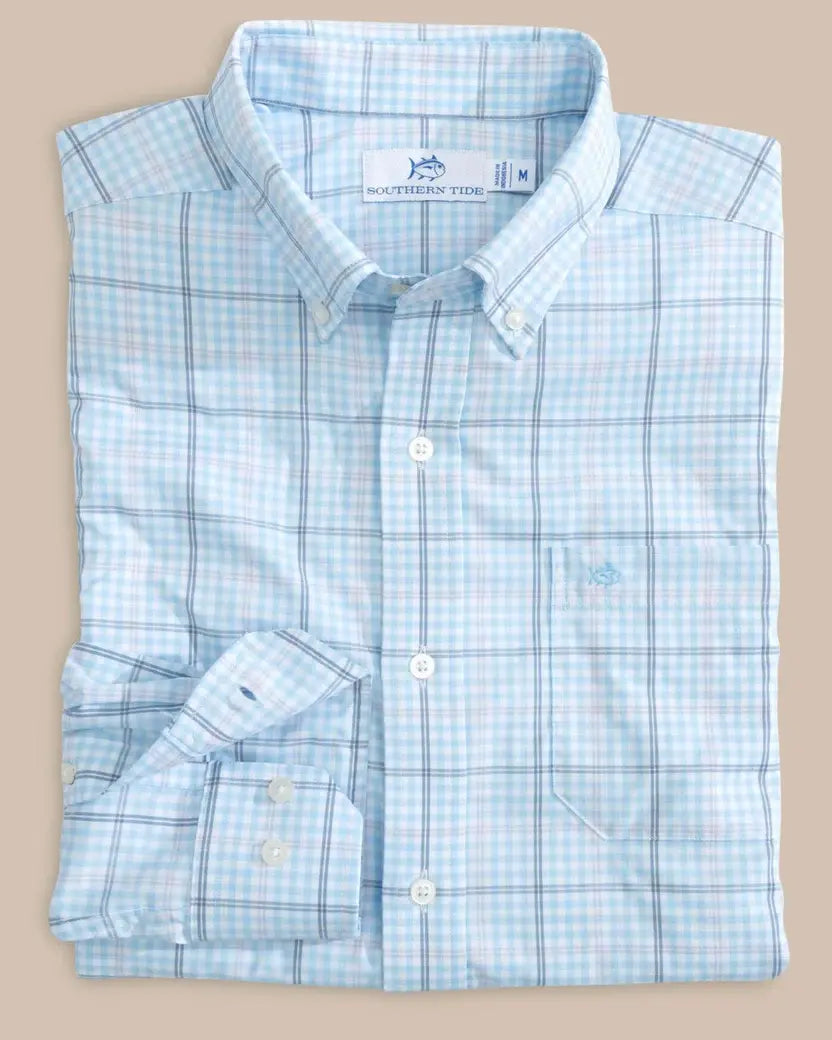 Southern Tide brrr° Intercoastal Rainer Check Long Sleeve Sport Shirt