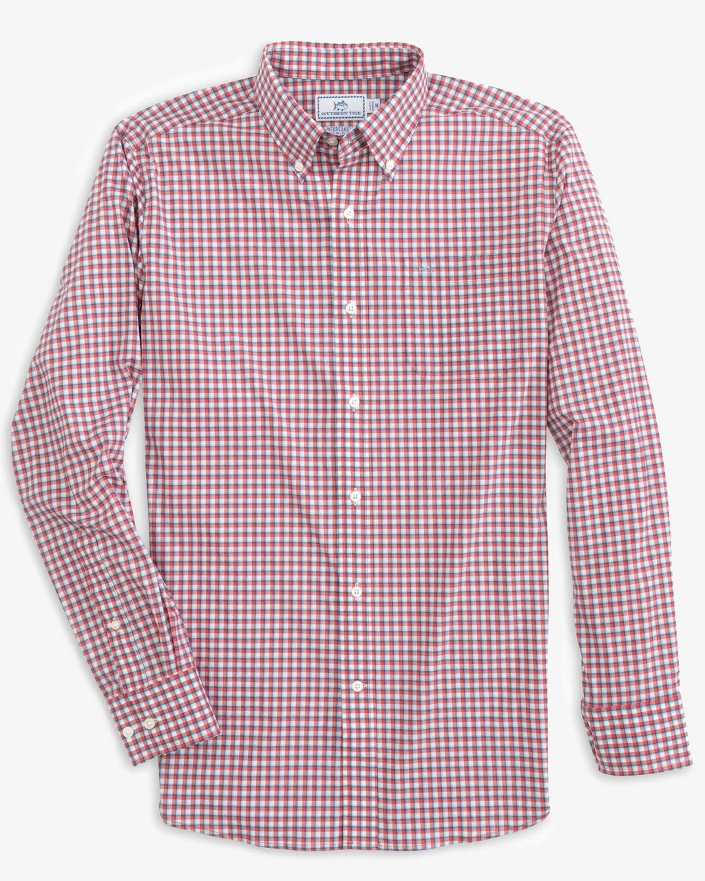 Southern Tide Waddell Plaid brrr Intercoastal LS Performance Sport Shirt