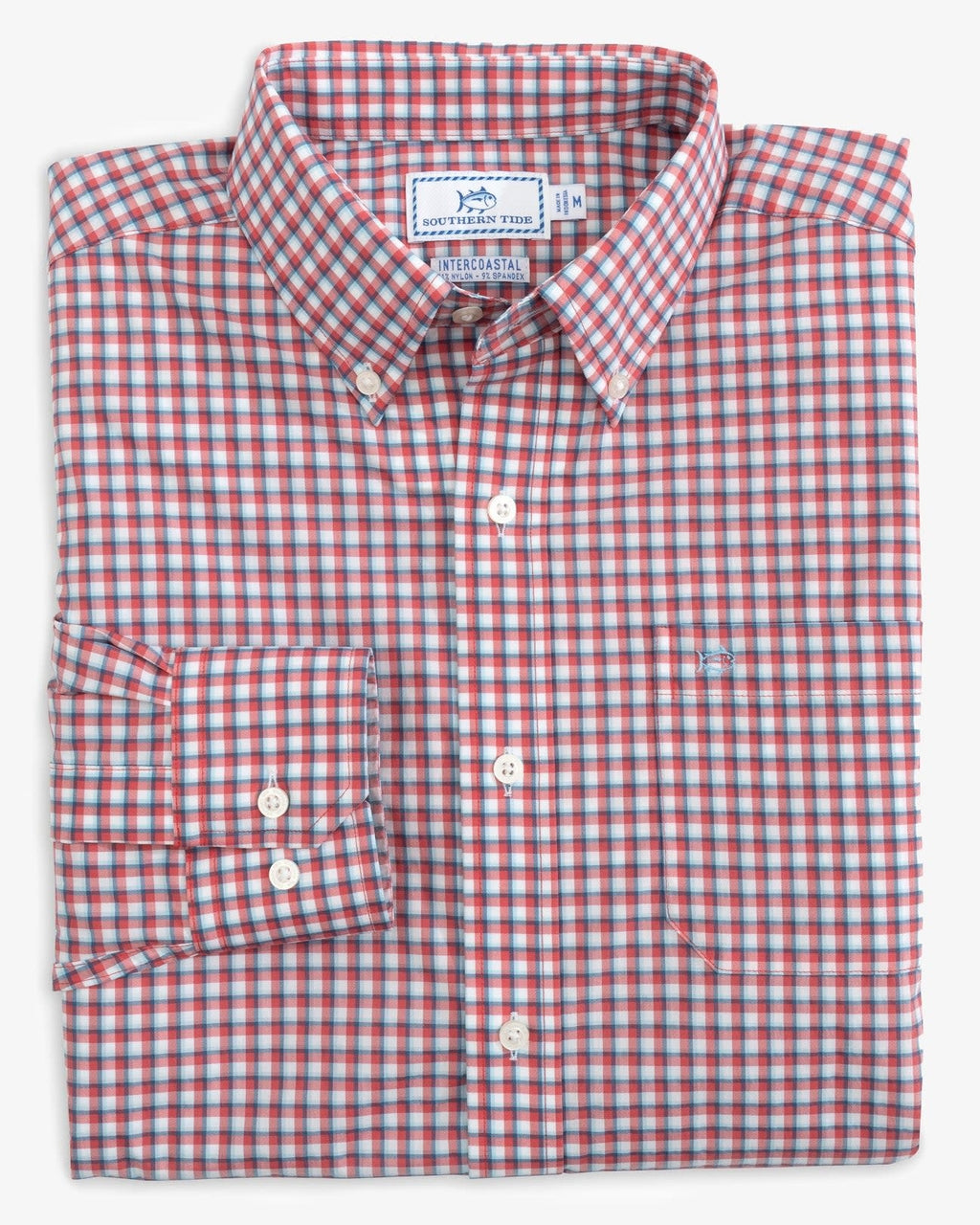 Southern Tide Waddell Plaid brrr Intercoastal LS Performance Sport Shirt