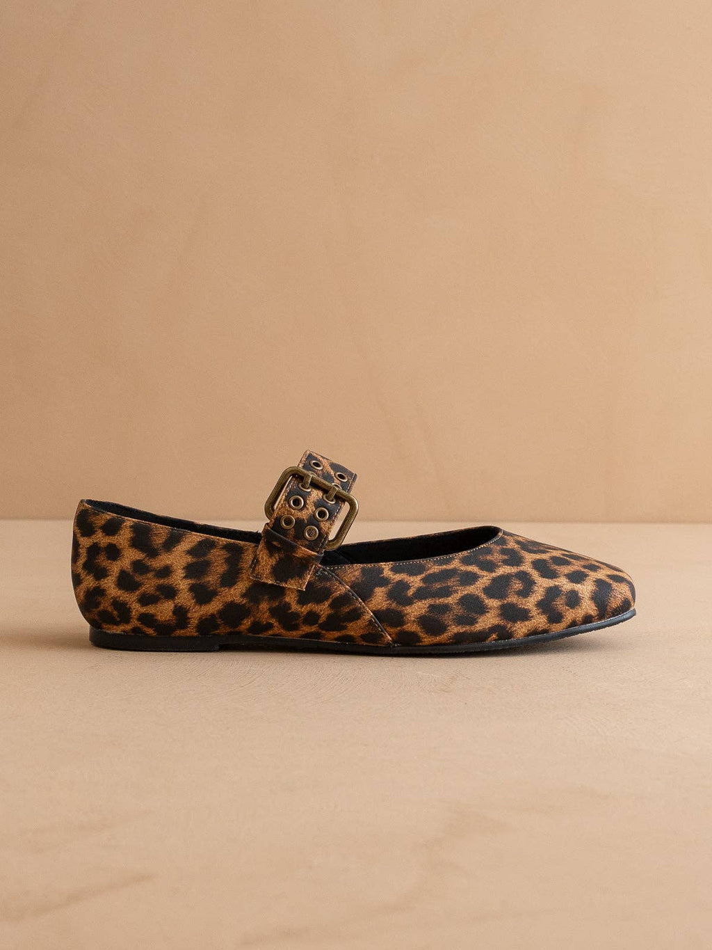 Oasis Society The Soho  Leopard Ballet Fall Flat with Buckle