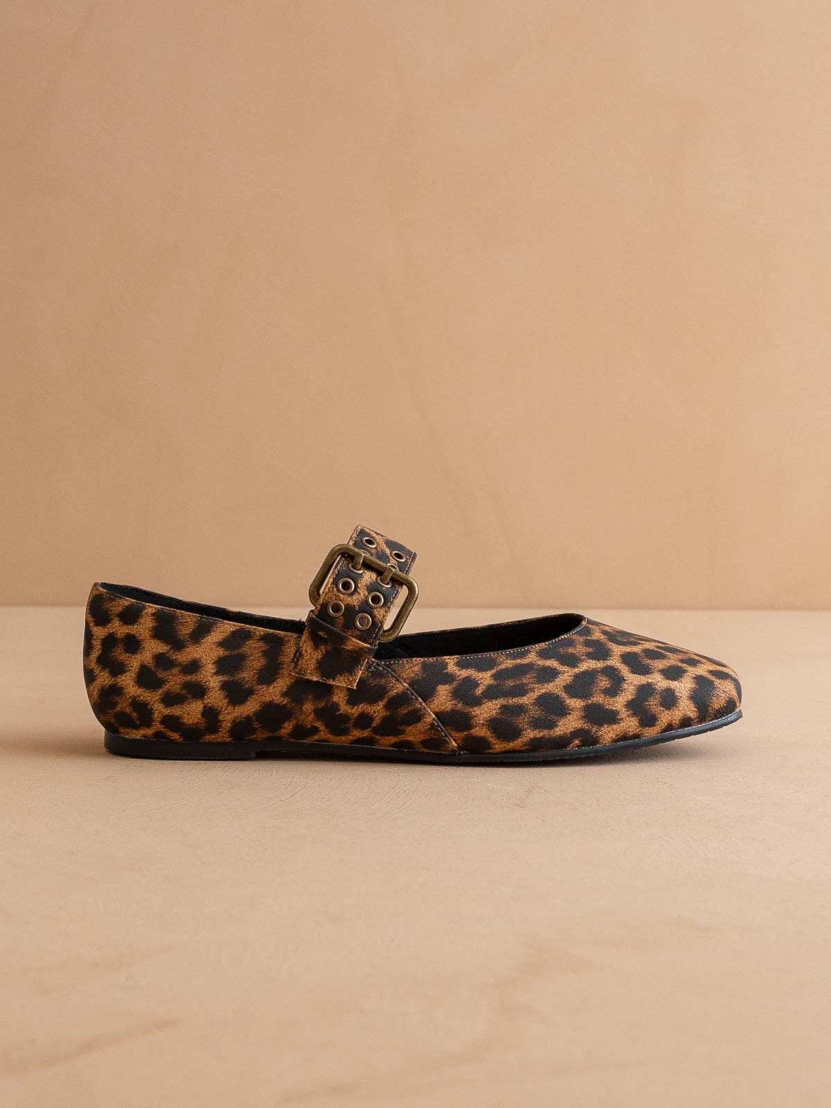 Oasis Society The Soho  Leopard Ballet Fall Flat with Buckle