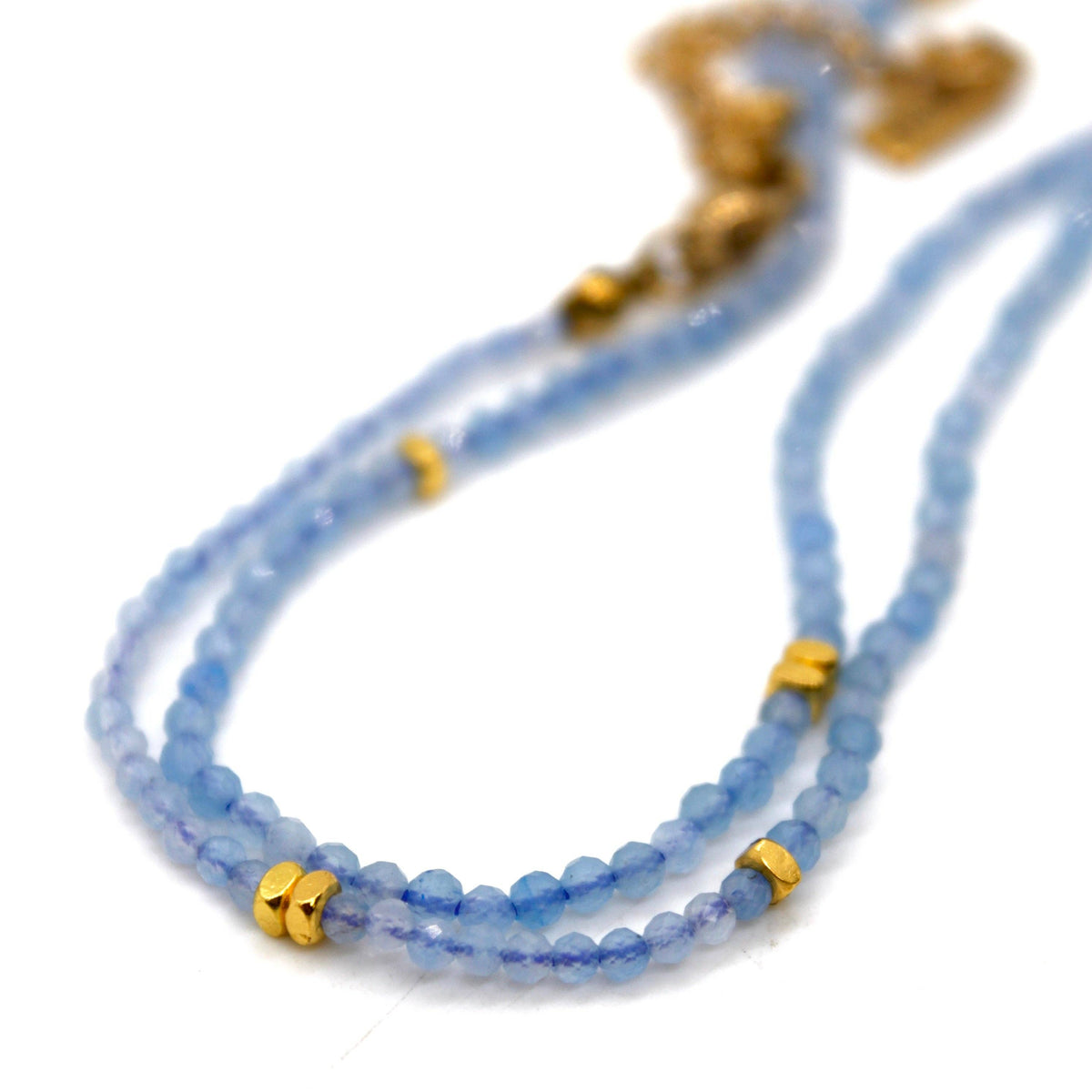 Lizou Stone and Gold Luxury Short Necklace