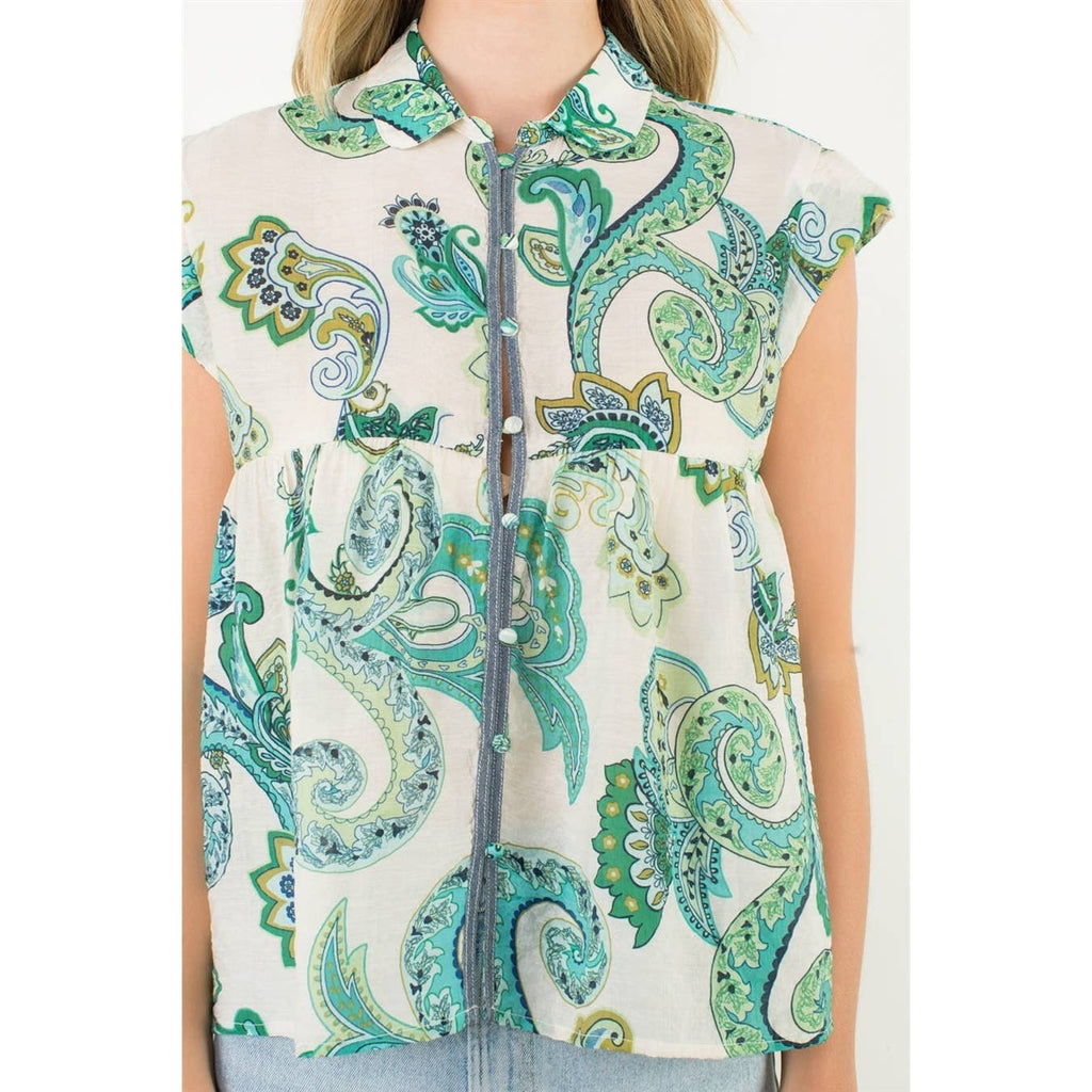 THML - Short Sleeve Print Top