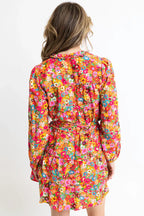 Karlie Tier Tie Dress with Braid Trim