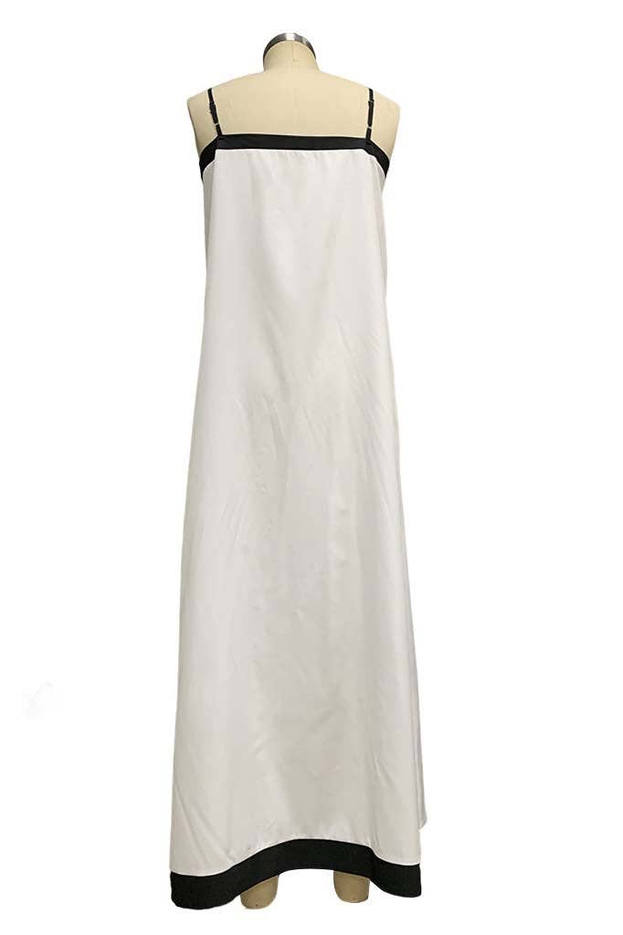 Fleurworld - Sleeveless Contrast Maxi Dress