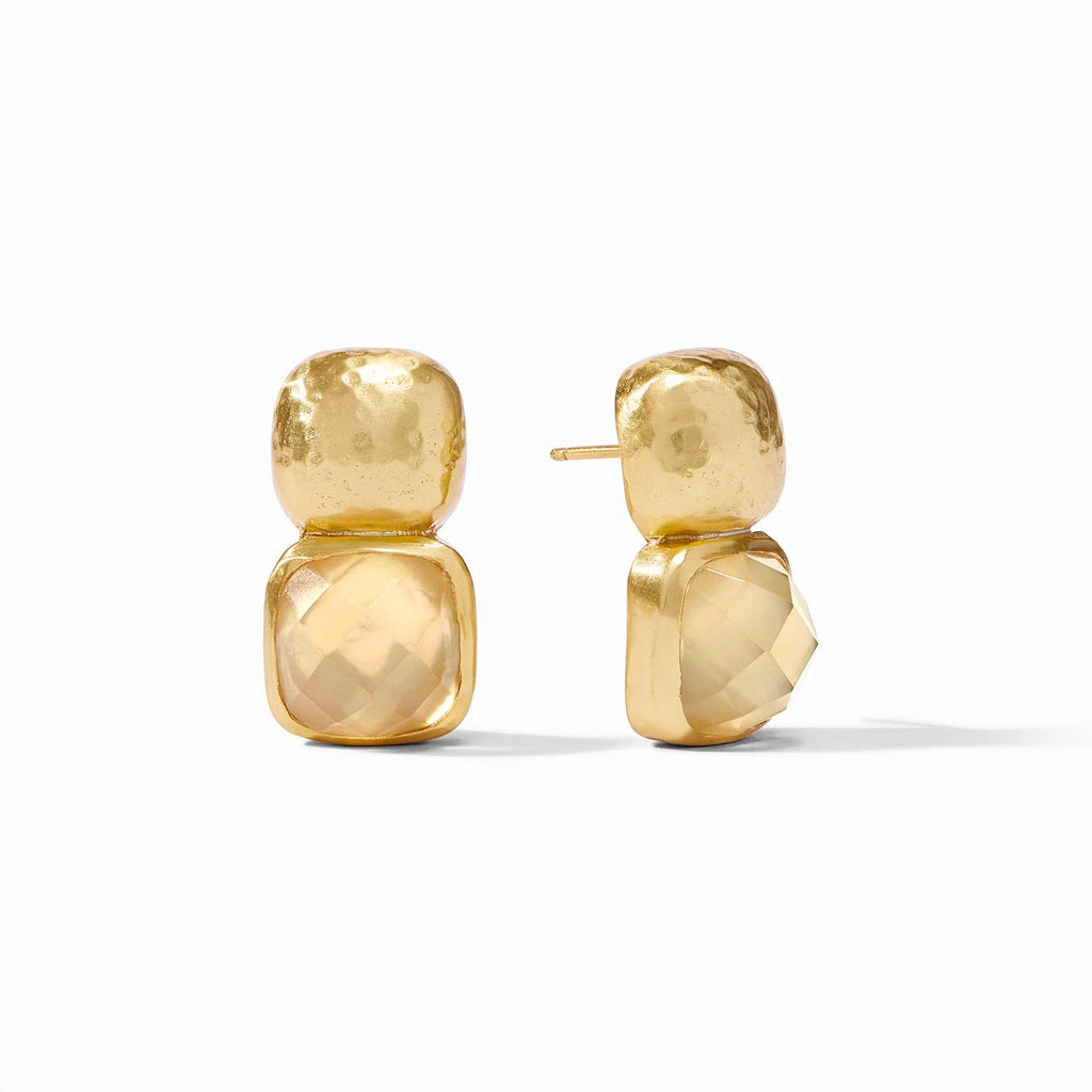 Julie Vos Catalina Gold Gem Earrings