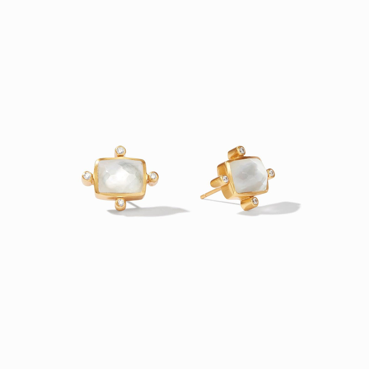 Julie Vos Clara Gold Stud Earrings