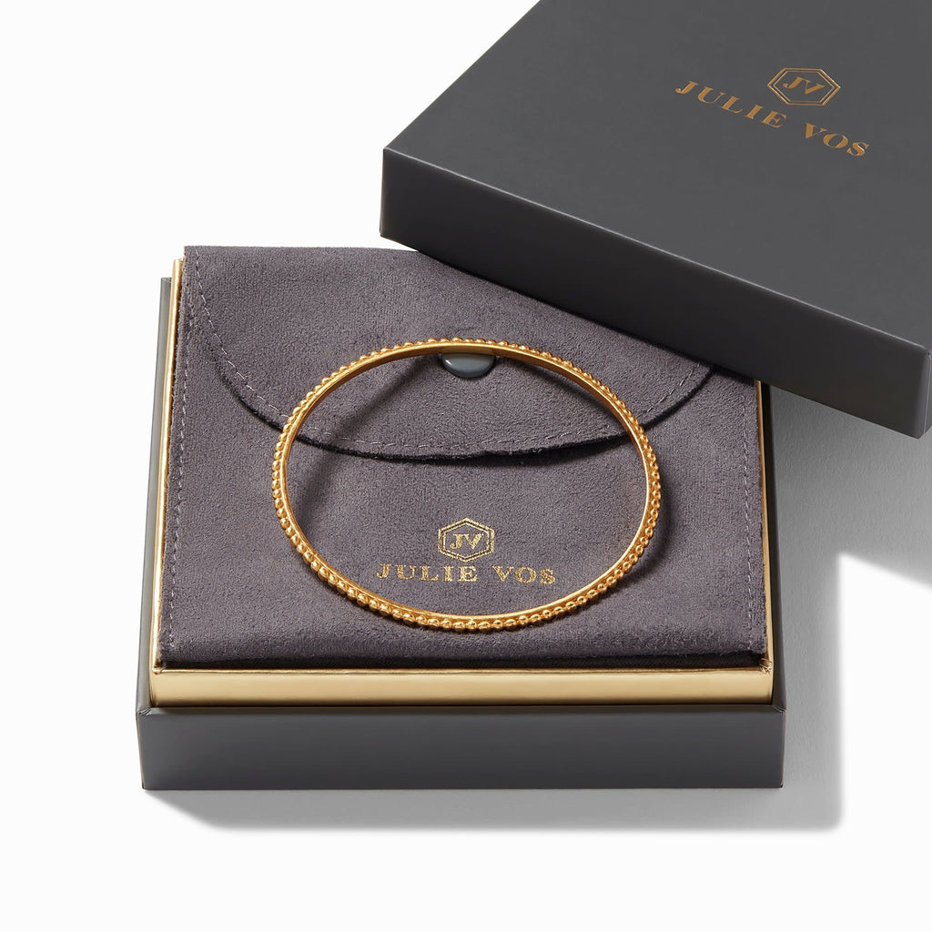 Julie Vos Colette Gold Bead Bangle