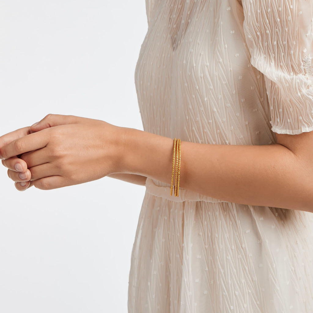 Julie Vos Colette Gold Bead Bangle