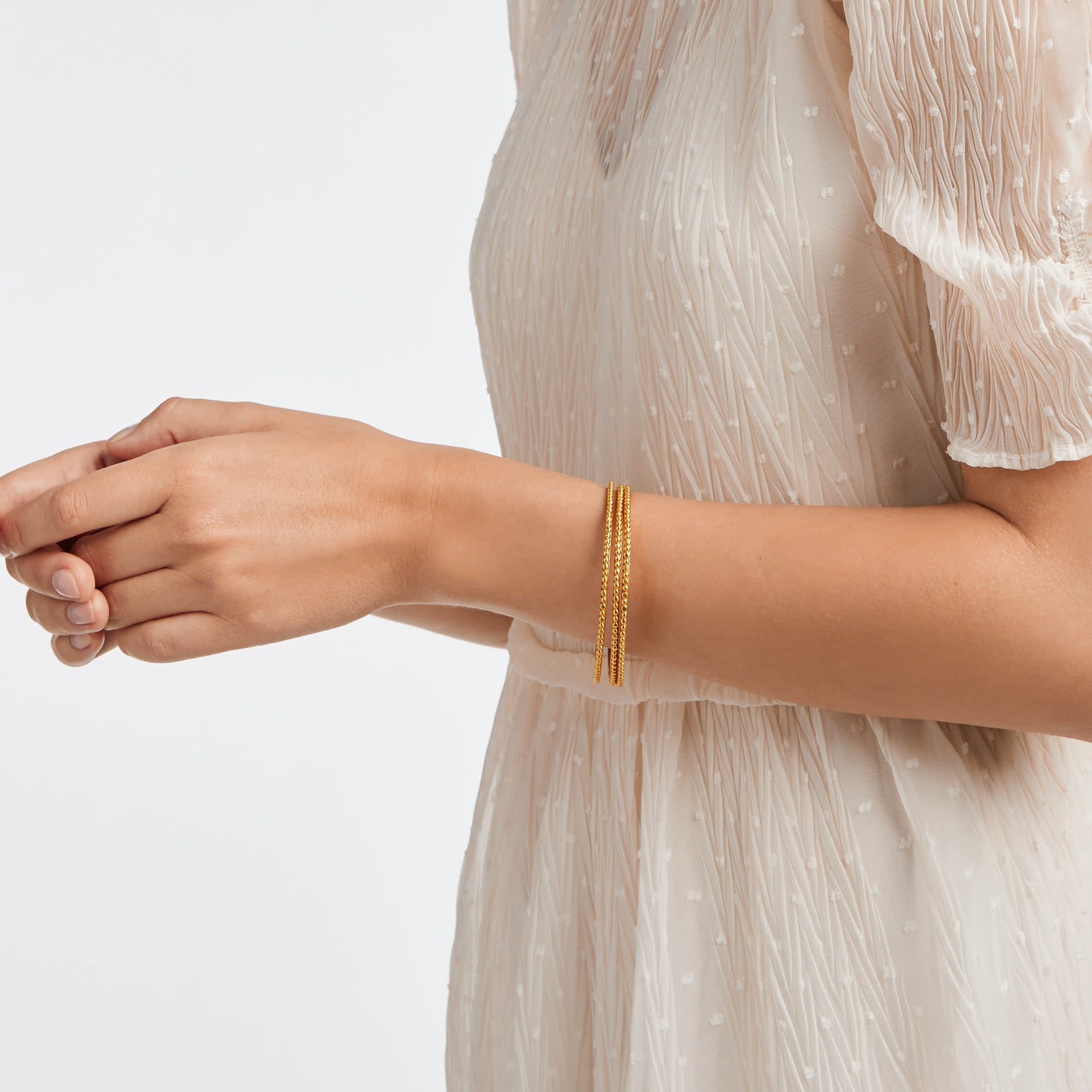 Julie Vos Colette Gold Bead Bangle