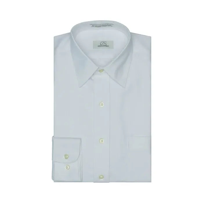 C&S Herringbone Spread Collar Dress Shirt