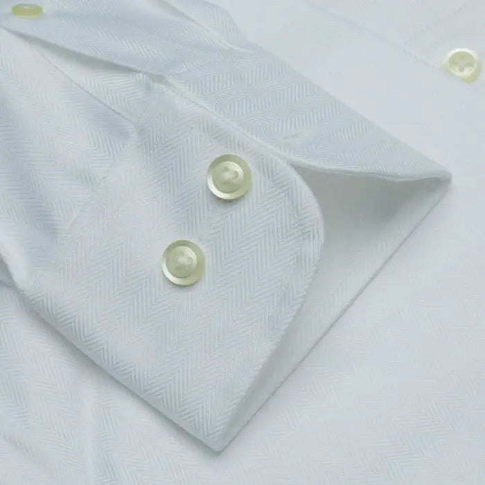 C&S Herringbone Spread Collar Dress Shirt