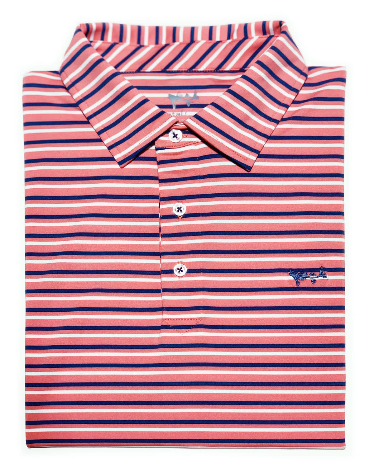 Coastal Cotton Stripe Performance Polo