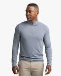 Southern Tide Cruiser Heather Micro Striped Performance Quarter Zip Pullover