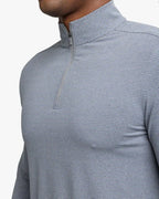 Southern Tide Cruiser Heather Micro Striped Performance Quarter Zip Pullover