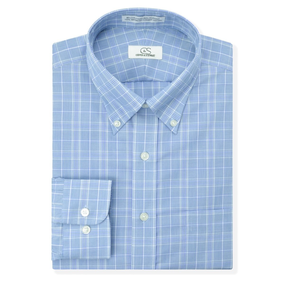 Cooper & Stewart Non-Iron Glen Plaid Button Down Shirt