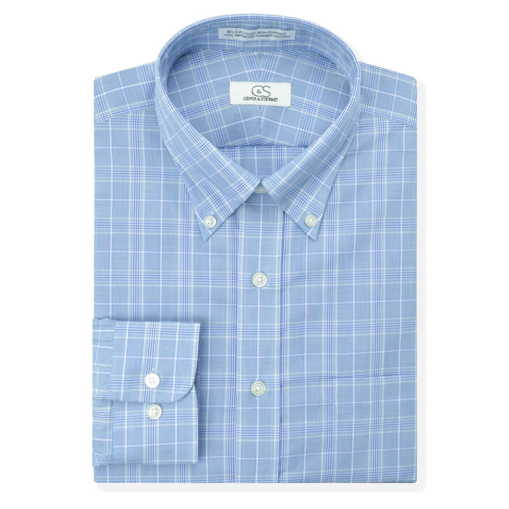 Cooper & Stewart Non-Iron Glen Plaid Button Down Shirt